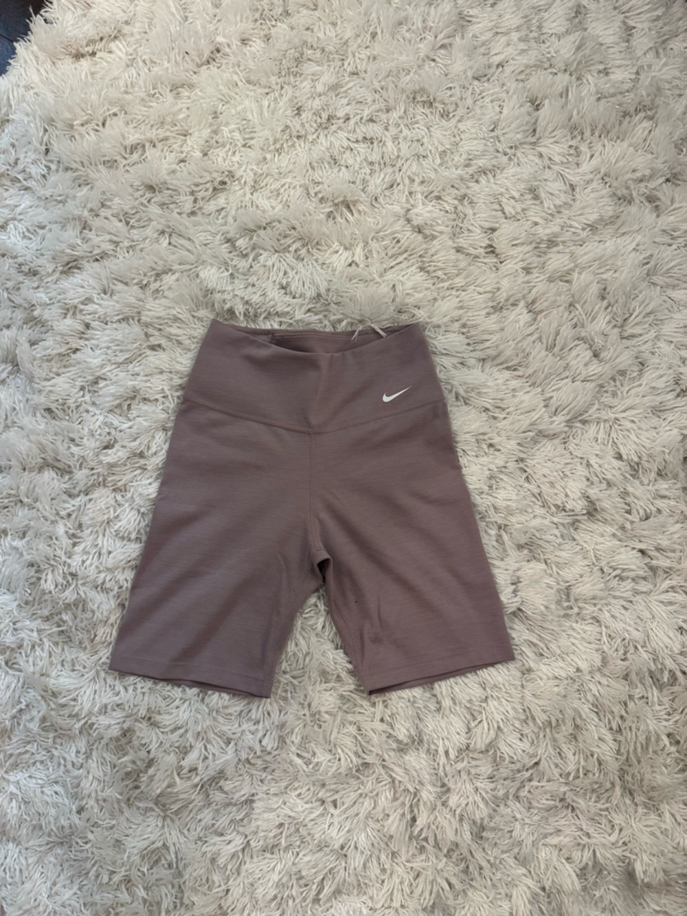 Nike Womens Mauve Bike Shorts with Swoosh